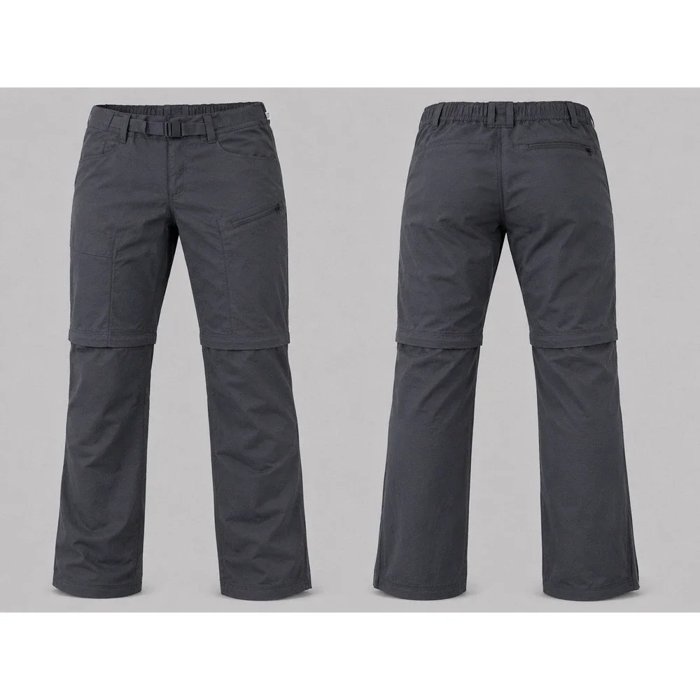 The North Face Pants Mens XL Convertible Hiking Nylon Cargo BELTED GRAY FISHING